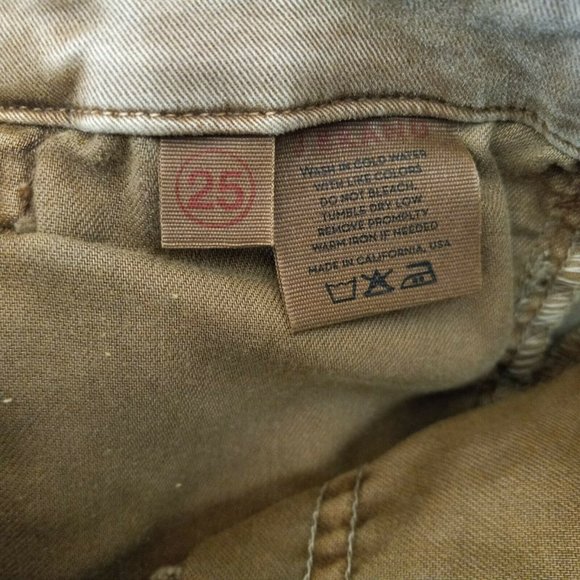 J Brand 1229K Houlihan Skinny Cargo Pant Size 25 Ankle Zippers Light Brown Khaki - Picture 6 of 10